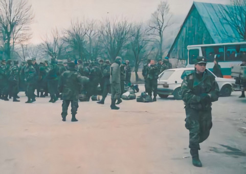 25. Redovne smjene krčkih boraca nedaleko planinskog prijevoja Vratnik, Melnice, studeni 1991. – siječanj 1992.