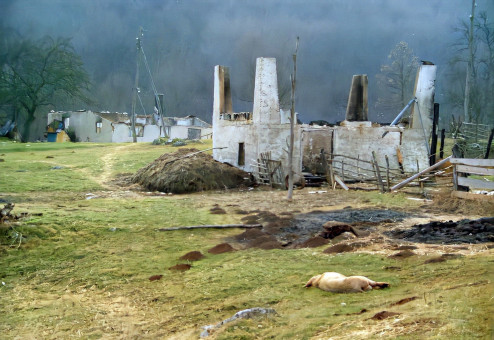 36. Novo Selo 1991. porušena zgrada